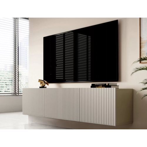 Szafka RTV wisząca Nicole 150 cm z szufladą - kaszmir mat