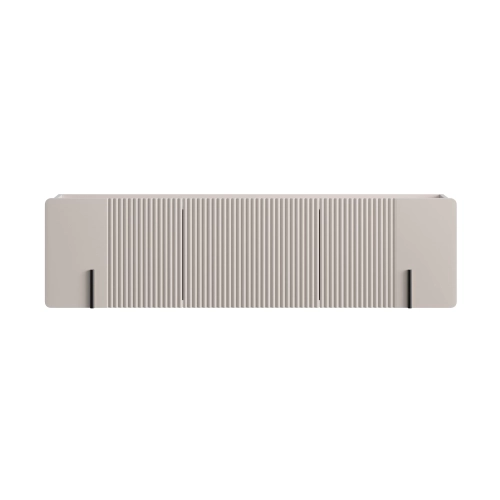 Szafka RTV Malmi 150 cm wisząca - kaszmir / czarny