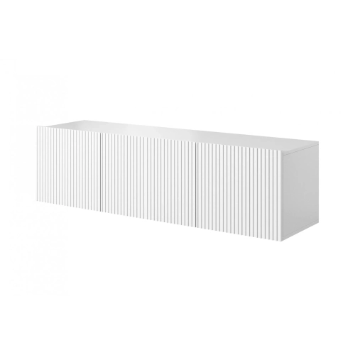 Szafka RTV wisząca Nicole 150 cm z szufladą - biały mat