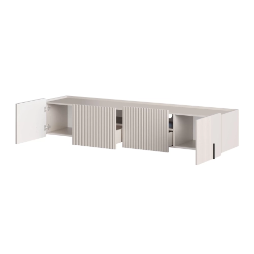 Szafka RTV wisząca Malmi 200 cm - kaszmir / czarny