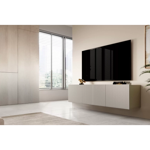 Szafka RTV wisząca Nicole 150 cm z szufladą - kaszmir mat