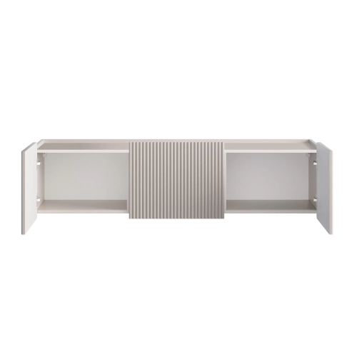 Szafka RTV Malmi 150 cm wisząca - kaszmir / czarny