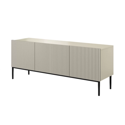 Szafka RTV z szufladą Nicole 150 cm - kaszmir / czarne nóżki