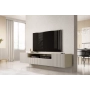Szafka RTV wisząca Nicole 200 cm z wnęką i szufladami - kaszmir / kaszmir mat