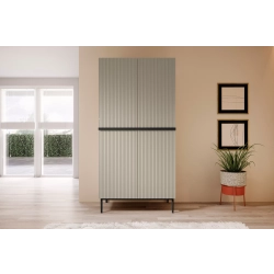 Szafa Nicole 100 cm z półkami - kaszmir / czarne nóżki