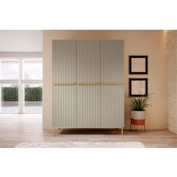 Szafa Nicole 150 cm z półkami - kaszmir / złote nóżki