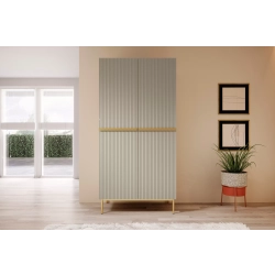 Szafa Nicole 100 cm z półkami - kaszmir / złote nóżki