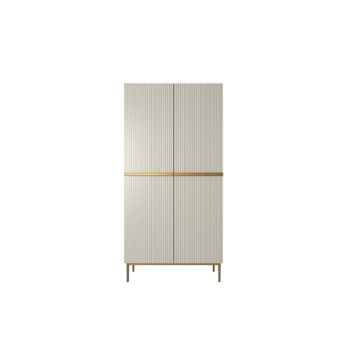 Szafa Nicole 100 cm z półkami - kaszmir / złote nóżki