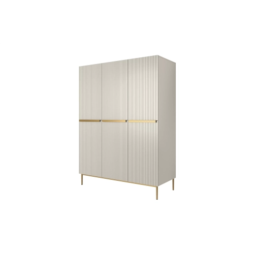 Szafa Nicole 150 cm z półkami - kaszmir / złote nóżki