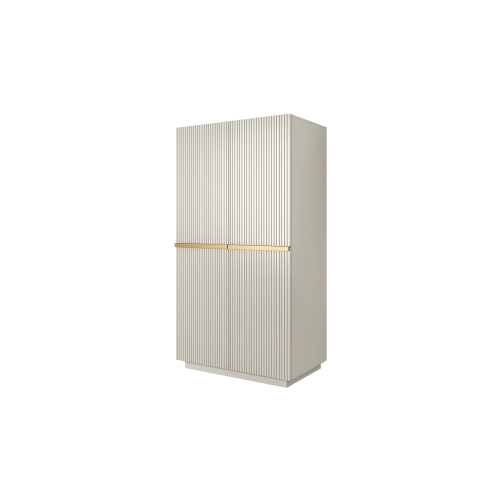 Szafa Nicole 100 cm z półkami - kaszmir / złote uchwyty