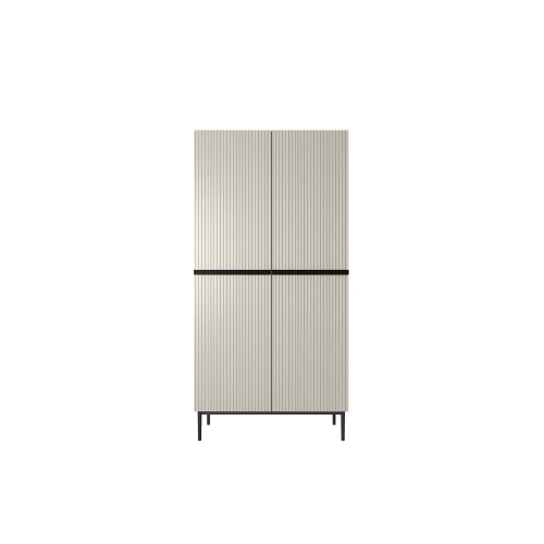 Szafa Nicole 100 cm z półkami - kaszmir / czarne nóżki