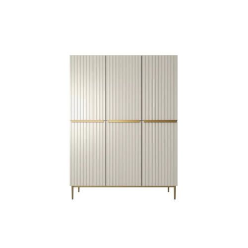 Szafa Nicole 150 cm z półkami - kaszmir / złote nóżki