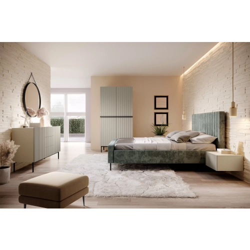 Szafa Nicole 100 cm z półkami - kaszmir / czarne nóżki