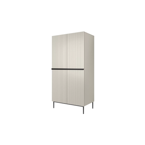 Szafa Nicole 100 cm z półkami - kaszmir / czarne nóżki