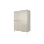 Szafa Nicole 150 cm z półkami - kaszmir / złote nóżki