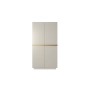 Szafa Nicole 100 cm z półkami - kaszmir / złote uchwyty