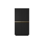 Szafa Nicole 100 cm z półkami - czarny mat / złote uchwyty