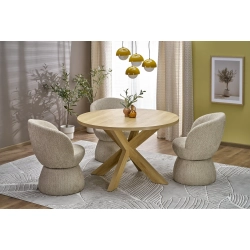 STÓŁ OKRĄGŁY NATURALNY MDF