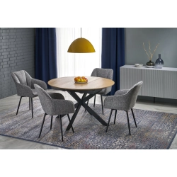 STÓŁ ROZKŁADANY NATURALNY MDF/ CZARNY