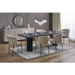 STÓŁ ROZKŁADANY 160 - 250 X 90 X 78 CM DĄB NATURALNY/CZARNY