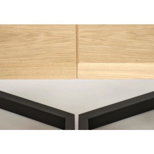 STÓŁ STÓŁ ROZKŁADANY 160 - 250 X 90 X 77 CM DĄB NATURALNY/CZARNY