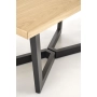 STÓŁ STÓŁ ROZKŁADANY 160 - 250 X 90 X 77 CM DĄB NATURALNY/CZARNY