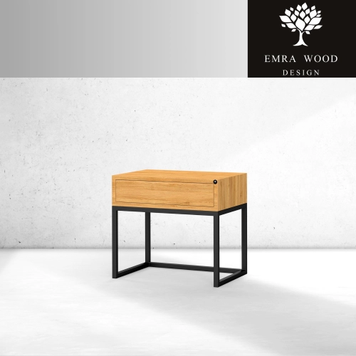 Szafka Nocna z Drewna Litego Dębowego