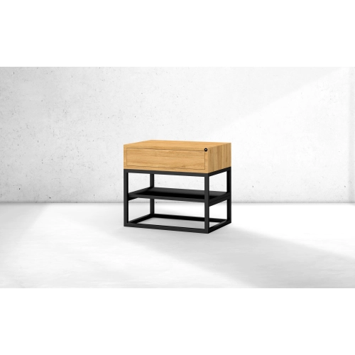 Szafka Nocna z Drewna Litego Dębowego