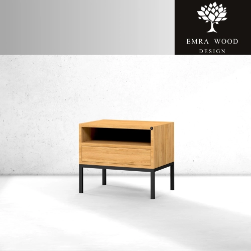 Szafka Nocna z Drewna Litego Dębowego