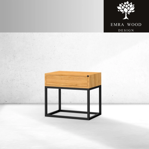 Szafka Nocna z Drewna Litego Dębowego