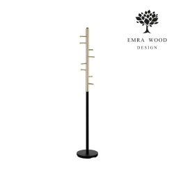 Wieszak Stojący Czarno / Chromowy