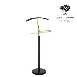 Wieszak Stojący Czarno - Złoty