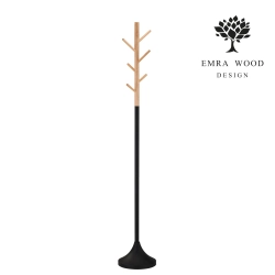 Wieszak Stojący Czarny / Dąb Naturalny