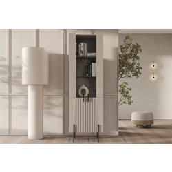 Witryna Malmi 60 cm - kaszmir / czarne nóżki