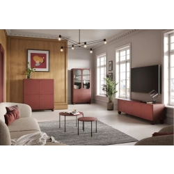 Witryna Sonatia II do salonu 100 cm - burgund