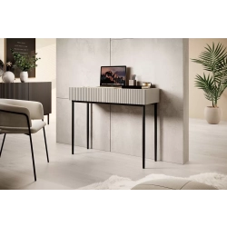 Konsola / toaletka Nicole 100 cm z szufladami - kaszmir / czarne nóżki