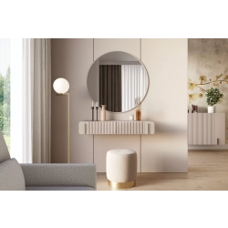 Toaletka Malmi 100 cm wisząca z szufladami - kaszmir / złoty