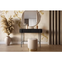 Toaletka Malmi 100 cm z szufladami - czarny mat / czarne nóżki