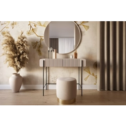 Toaletka Malmi 100 cm z szufladami - kaszmir / czarne nóżki