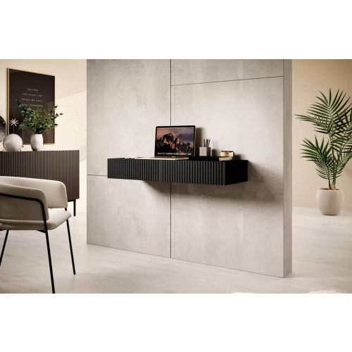 Konsola / toaletka Nicole 100 cm wisząca - czarny mat