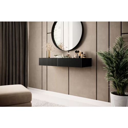 Konsola / toaletka Nicole 100 cm wisząca - czarny mat