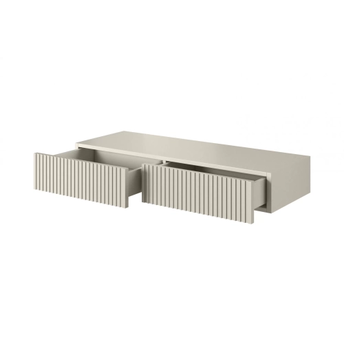 Wisząca konsola / toaletka Nicole 100 cm z szufladami - kaszmir / kaszmir mat