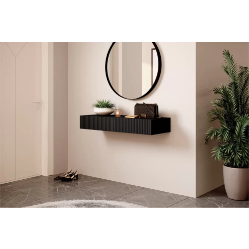 Konsola / toaletka Nicole 100 cm wisząca - czarny mat