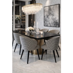 Krzesło tapicerowane DELUXE  KR-136 Tkanina Pepitka