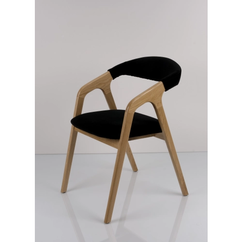 PRODUCENT Krzesło Dębowe KR-201 Tkanina Ciemny Beż