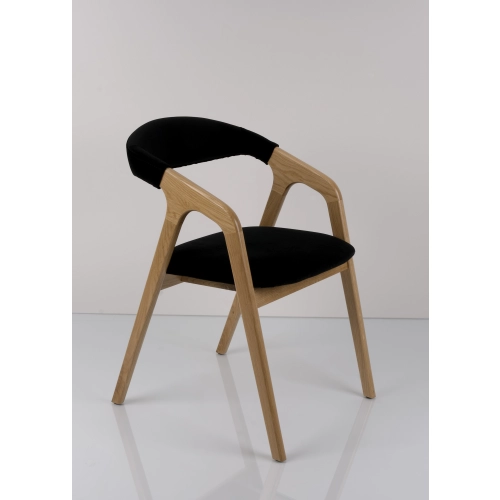 PRODUCENT Krzesło Dębowe KR-201 Tkanina Ciemny Beż