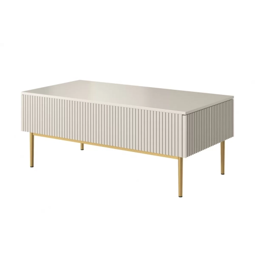 Stolik kawowy Nicole 120 cm - kaszmir / złote nóżki