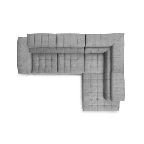 Narożnik prawostronny Valoris L z funkcją spania - szary szenil Perfect Harmony 80