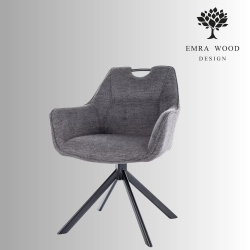 Krzesło Obrotowe KR-143 Kolory Tkanina Kolor Ciemno Szary