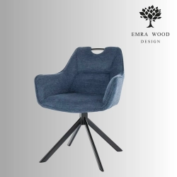 Krzesło Obrotowe KR-143 Kolory Tkanina Kolor Granatowy